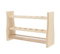 BUTIFULSIC Support en Bois à 6 Trous Pratique et Facile à Nettoyer Design Simple pour Tubes à Essai de Laboratoire pour Institut de Recherche et Usage Domestique