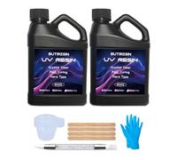 ButiResin 1000 g de résine UV transparente, à séchage rapide, transparente, inodore, faible viscosité et type dur, kit de résine UV pour la fabrication de bijoux, le moulage et le revêtement