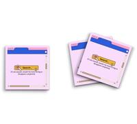 Butler in the Home Lot de 12 blocs de notes adhésives 7,6 x 7,6 cm, 50 feuilles au pouce carré par bloc, recherche sur ordinateur de bureau - If I Ate Myself Would I Be Twice As Big Or Disappear Completement, jolis blocs-notes drôles en papier de papeterie