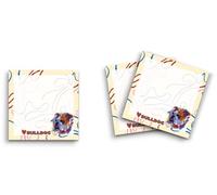 Butler in the Home Lot de 12 blocs de notes adhésives 7,6 x 7,6 cm, 50 feuilles au pouce carré par bloc, bulldog, mignon et amusant, bloc-notes pour papeterie, journal, planificateur, papier