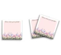 Butler in the Home Lot de 12 blocs de notes adhésives 7,6 x 7,6 cm 50 feuilles par bloc, « Bloom Where You are Planted Flowers », « Bloom Where You » Planted Flowers », « Cute Funny Memo Notes » Papeterie Journal Planificateur Papier
