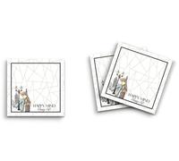 Butler in the Home Lot de 12 notes adhésives 7,6 x 7,6 cm 50 feuilles par bloc, Happy Mind Happy Life Paris France Voyage Vacances, mignon et drôle bloc-notes Papeterie Journal Planificateur Papier