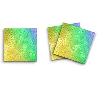 Butler in the Home Lot de 12 notes adhésives de 7,6 x 7,6 cm - 50 feuilles par bloc - Motif gouttes d'eau humide - Dégradé arc-en-ciel - Bloc-notes mignon et amusant