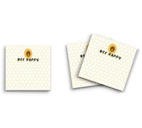 Butler in the Home Lot de 3 blocs de notes adhésives 7,6 x 7,6 cm, 50 feuilles par bloc, abeilles heureuses, abeilles, mignons, amusants, papeterie, journal, planificateur