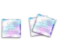 Butler in the Home Lot de 3 blocs de notes adhésives 7,6 x 7,6 cm, 50 feuilles par bloc, God is with Her She Will Not Fall Psaumes 46:5, mignons blocs-notes drôles pour papeterie, journal, planificateur