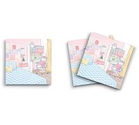 Butler in the Home Lot de 3 blocs de notes adhésives 7,6 x 7,6 cm, 50 feuilles par bloc, motif Gamer Girl, scène de chambre à coucher, bloc-notes amusant, papeterie, journal, planificateur