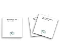 Butler in the Home Lot de 3 blocs de notes adhésives 7,6 x 7,6 cm - 50 feuilles par bloc - Papier de papeterie - Humour de bureau - Inscription « What Happens in My Cubicle Stays in My Cubicle