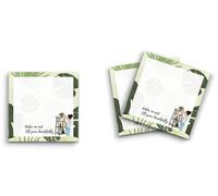 Butler in the Home Lot de 3 blocs de notes adhésives de 7,6 x 7,6 cm, 50 feuilles au pouce carré par bloc, Water Me and I"ll Grow Beautiful Plants, mignons, amusants, papeterie, journal, planificateur, papier