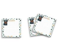 Butler in the Home Lot de 3 blocs de notes adhésives de 7,6 x 7,6 cm, 50 feuilles par bloc, Rottweiler, mignons et amusants, pour papeterie, journal, planificateur