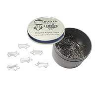 Butler in the Home Trombones en forme de cochon Idéal pour collectionneurs de trombones ou cadeau de bureau - Livré dans une boîte ronde avec couvercle et boîte cadeau Argenté