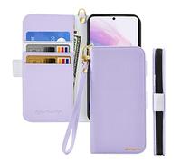 Butnyeoe Coque pour Samsung Galaxy S20+ Rabat,Housse Samsung S20 Plus Clapet,Portefeuille Etui avec Fonction Support et Porte-Carte,Litchi Texturé Cuir/Antichoc Flip Cover Case.Violet Clair