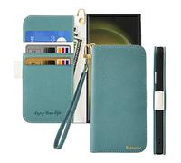 Butnyeoe Funda Samsung Galaxy S25 Edge Libro,Carcasa Samsung Galaxy S25 Edge Plegable Cartera,PU Cuero Flip Cover Case Con Ranuras Para Tarjetas Soporte Plegable y Cierre Magnético,Verde