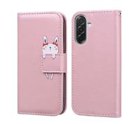 Butnyeoe pour Coque Samsung Galaxy A36/A56/A37 Clapet, Etui Samsung A56 5G avec Rabat Animé Panda Portefeuille en Cuir PU, Housse Samsung A37 5G avec Porte Carte et Fonction Support,Rose