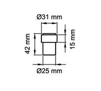 Butoir carré Inox - EZ216 71