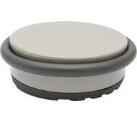 Butoir de porte au sol WAGNER BIG DISK COLOR MIDDLE GREY - Ø 100 x 30 mm, acier industriel revêtu gris, caoutchouc, 750 g - 15516701