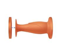 Butoir de porte auto-adhésif en Silicone, 2 pièces, arrêt au sol à ventouse, protecteur mural Anti-Collision for chambre coucher maison Pour Les Chambres Et Les Cuisines(Orange)