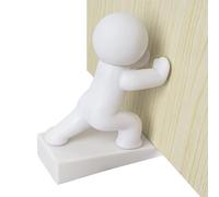 butoir de porte, butée de porte décorative, protège vos sols, blanc, 1 pièce, cale antidérapante, 12,2 x 12 cm