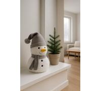 Butoir de porte de Noël en tissu bonhomme de neige Décoration d'hiver