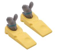 Butoir De Porte En Silicone, 2 Pièces, Design De Dessin Animé, Créatif, Jouets Pour Enfants, Mobilier De Maison, Gris