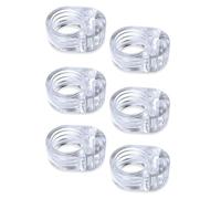 Butoir De Porte En Silicone Inf Protection Murale Pour Poignées De Porte 6pcs Transparent