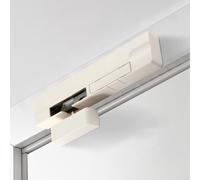 Butoir de porte hydraulique silencieux pour portes en bois, mécanisme d'amortissement réglable pour une fermeture sûre (blanc-droit)