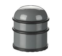 Butoir de porte lot de 2 cale porte bloque-porte acier inox caoutchouc gris