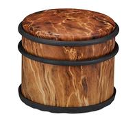 relaxdays 2 x Butoir de porte imitation bois brun foncé