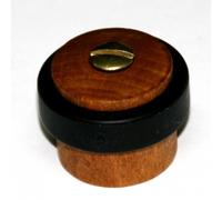 Butoir de sol - pour parquet hêtre verni - diamètre 35 mm - bague noir CIVIC