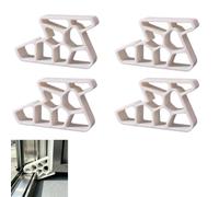 Butoirs de Fenêtre Sans Perçage Lot de 4, Cale pour Baie Vitrée (Blanc)