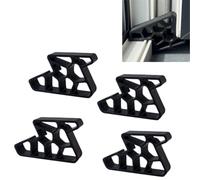 Butoirs de Fenêtre Sans Perçage Lot de 4, Cale pour Baie Vitrée, Bloque Fenêtre Ouverte pour Aération, Butée Réutilisable pour Maison, Appartement, Bureau et Hôtel (Noir)