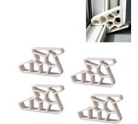 Butoirs de Fenêtre Sans Perçage Lot de 4, Cale pour Baie Vitrée, Bloque Fenêtre Ouverte pour Aération, Butée Réutilisable pour Maison, Appartement, Bureau et Hôtel (Blanc)