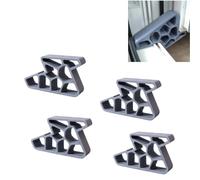 Butoirs de Fenêtre Sans Perçage Lot de 4, Cale pour Baie Vitrée, Bloque Fenêtre Ouverte pour Aération, Butée Réutilisable pour Maison, Appartement, Bureau et Hôtel (Gris)