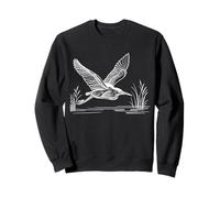 Butor d'Amérique Line Art Ornithologie Sweatshirt