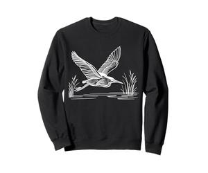 Butor d'Amérique Line Art Ornithologie Sweatshirt