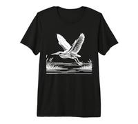 Butor Linéaire Observateur Oiseaux T-Shirt Haut de Gamme