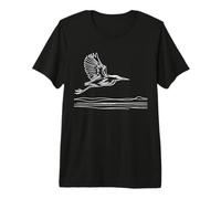 Butor Linéaire Observateur Oiseaux T-Shirt Haut de Gamme