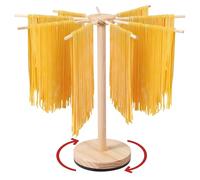 BUTORY Séchoir à pâtes avec socle rotatif - Séchoir à pâtes en bois avec 9 poignées amovibles - Jusqu'à 4,5 kg - Réutilisable pour pâtes
