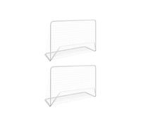 vidaXL But de football 276047 – Filet acier blanc pour jardin – 2x