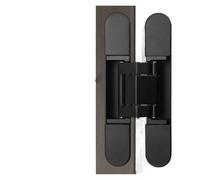 Butt Hinge, Porte en bois robuste, poids 40/80KG, ouverture à 180 degrés, charnière cachée réglable, porte intérieure Invisible, 2 pièces,parts(40KG-black)