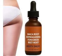 Butt Oil - Huile de massage des fesses - 60 ml - Gouttes booty pour femmes - Courbes naturelles - Silhouette ronde et volumisée