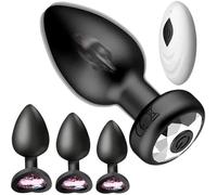 Butt Plug Perles Anales Rechargeable Vibrating Stimulateur avec Stimulateur Prostate Hommes,Homme Prostate Masseur 9 Vibration Sextoyse Homme KUI8
