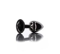 BUTT PLUG WITH DIAMOND JEWEL L - NEGRO