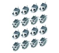 Butt Welding Clamp Set | 16Pcs Iron Welding Alignment Tool for Sheet Metal/Auto Body/Industrial Use | 50x25x25mm Sturdy Welding Clamps