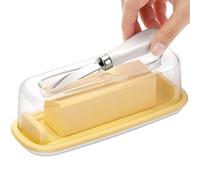Butter Can Avec Couvercle - Porte-beurre Pour Le Plan De Travail | Avec Planche À Découper, Rangement De Fromage Claire Et Accroché À Un Plateau De Service Transparent, Pour Le Réfrigérateur, La Ferme