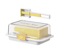 Butter Dish - Butter - Transparent Lid | Environmentally Friendly and Sustainable Bamboo, Glass Lid, Unbreakable Cheese Container with , Multifunctional Butters Container