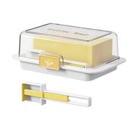 Butter Dish - Butter - Transparent Lid | Environmentally Friendly and Sustainable Bamboo, Glass Lid, Unbreakable Cheese Container with , Multifunctional Butters Container