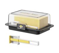 Butter Dish - Butter - Transparent Lid | Environmentally Friendly and Sustainable Bamboo, High-Quality Glass Lid, Unbreakable Cheese Container with , Multifunctional Butters Container