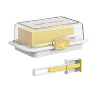 Butter Dish - Butter - Transparent Lid | Environmentally Friendly and Sustainable Bamboo, High-Quality Glass Lid, Unbreakable Cheese Container with , Multifunctional Butters Container