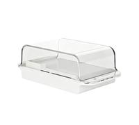 Butter Dish with Lid for Farmhouse Clear Airtight Keeper Dispenser