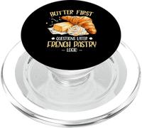 Butter First Questions Later French Pastry Logic PopSockets PopGrip pour MagSafe